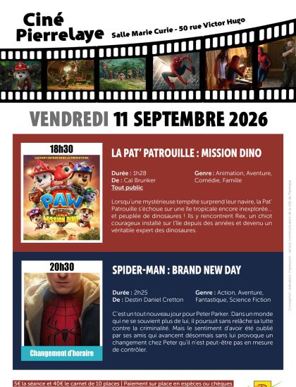 Ciné Pierrelaye | Pat' Patrouille et Spider-Man