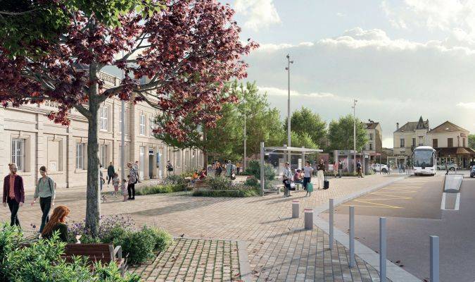 Perspective pôle gare Sannois 2025