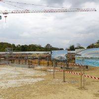 Pose de la première pierre du centre aquatique olympique