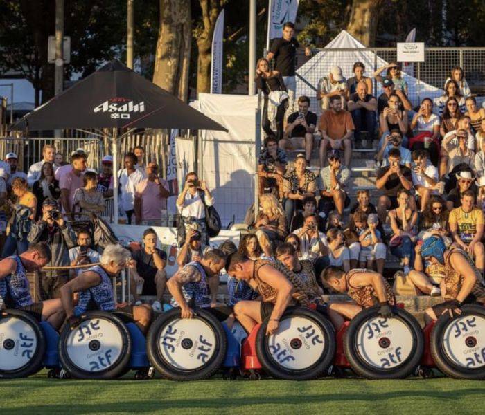 Mêlée au rugby en fauteuil