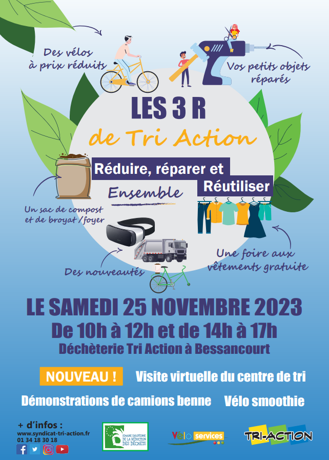 3R de Tri-Action : Réduire, réparer et réutiliser ensemble ! | Val Parisis