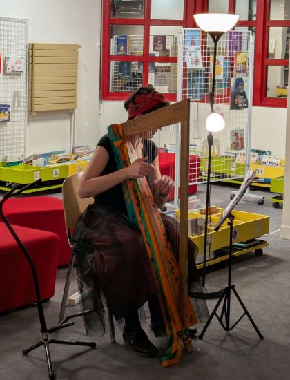 Harpe en médiathèque