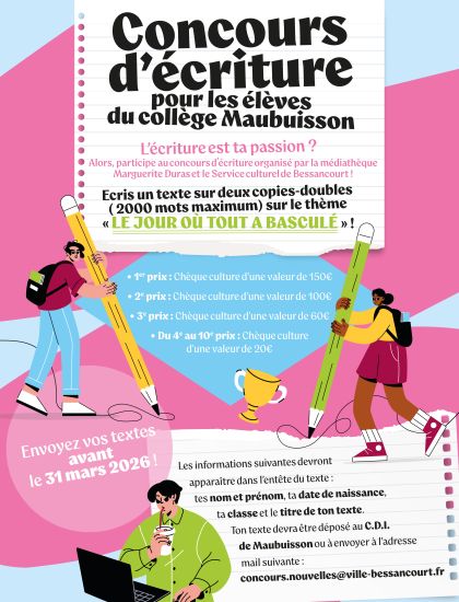 Concours d'écriture des collégiens de Maubuisson