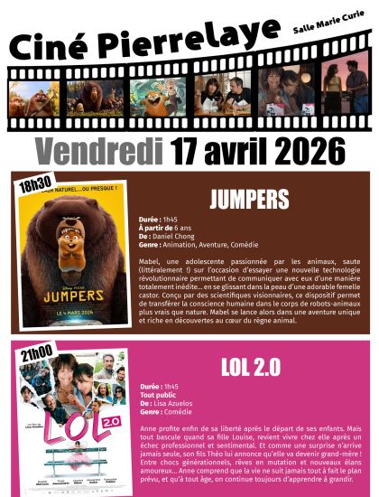 Affiche Ciné Pierrelaye du 17 avril 2026
