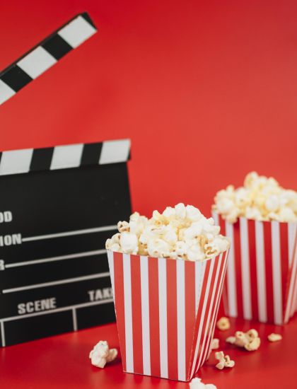 cinéma - pop corn - clap
