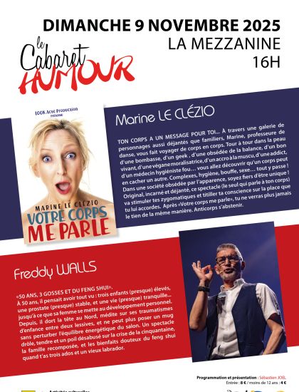 Cabaret humour 2025 | Marine Le Clézio et Freddy Walls