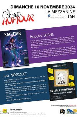 cabaret humour du 10 novembre - kaoutar berne et Loïc Marquet