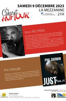 Cabaret humour du 9 décembre - Yann Ricordel - Phil Darwin