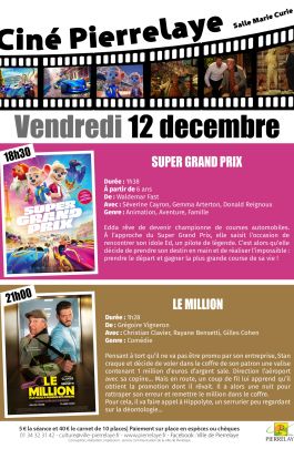 Cinéma du 12 décembre | Super grand prix puis Le million