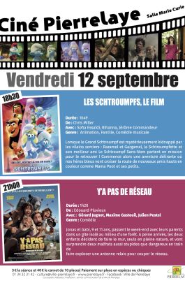 Affiche du Ciné Pierrelaye de septembre 2025