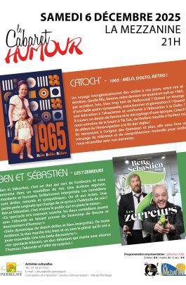 Cabaret humour du Samedi 6 décembre - Catoch' puis Ben et Sébastien