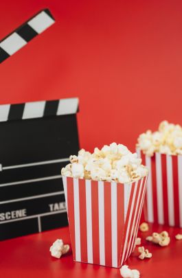 cinéma - pop corn - clap