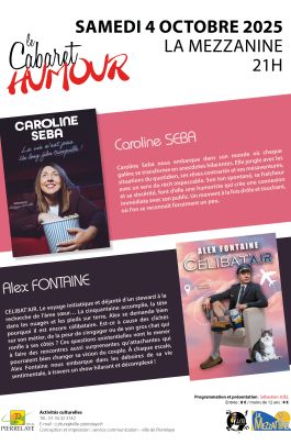 Cabaret humour du samedi 4 octobre | Caroline Seba | Alex Fontaine